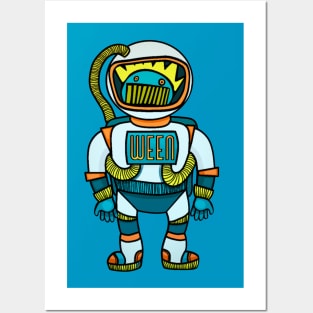 Ween Space Man Astronaut Boogn Posters and Art